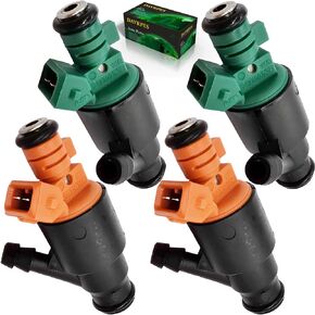 4Pcs 0280150502 0280150504 Fuel Injectors 2 Hole Disc Fuel Spray Nozzle Compatible For Kia Sportage 2.0L l4 1995 1996 1997 1998 1999 2000 2001 2002 Replace# FJ385｜FJ384｜842-12229｜842-12231