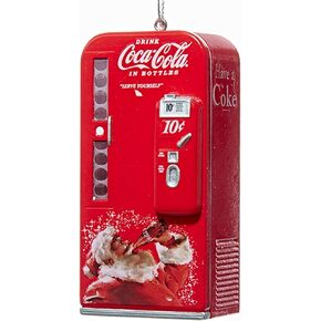 Kurt S. Adler Vintage Coca Cola Vending Machine with Santa Christmas Tree Ornament Coke New