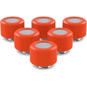 PrimoChill 14mm OD Rigid SX Fitting - 6 Pack - Candy Copper