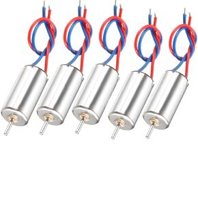 DC 1.5-3.7V 50000RPM Coreless Micro DC Motor 7mmx16mm for Airplane Model RC Toys, Pack of 5