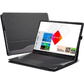 Laptop Cover for HP OMEN 16 16.1"(16t-k000/ 16t-b100/16-n0797nr/16zn000/16-k0797nr/16zn000) PU Leather Detachable Cover (16.1-Wine red)