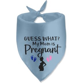 Guess What? My Mom is Pregnant Dog Bandana Pregnancy Announcement Pet Scarf Pet Accessories for Pet Dog Lover Pregnancy Reveal Ideas