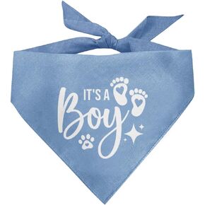 It's A Boy Dog Bandana، Dog Bandana، ملحقات وشاح الكلب الأزرق، وشاح مثلث للكلاب الأليفة، باندانا للكلاب الصغيرة والمتوسطة الكبيرة، باندانا إعلان الطفل، هدية لمحبي الكلاب (B43)