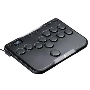 SIXSIR Leverless Arcade Stick Gaming Controller Lightweight Pad 12 - Tournament Lock Switch - 12 Key Crystal Low-profile Switches - Custom RGB Leverless Controller for PC/PS4/PS3/Switch