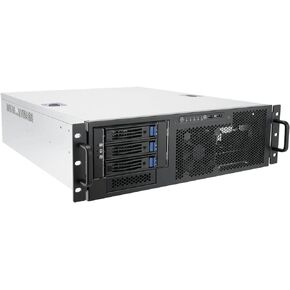 IN-WIN R300N.S500 Open-Bay 3U Short Depth Server Chassis, Single 500W