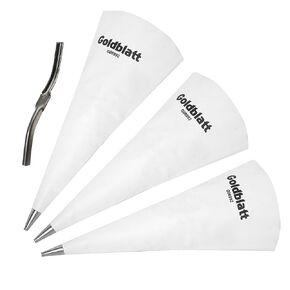 Goldblatt 4 Pieces Tile Grout Masonry Mortar Bag Set, Includes 3 Pieces Tear Puncture Resistant Grout Bag & 1 Piece Brick Jointer for Tile Installation Work