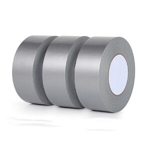 Duct Tape Heavy Duty Waterproof,Strong, Flexible, Silver Duct Tape Bulk,No Residue,Hand Tearable,2 inch x 54 Yards（3-Pack）