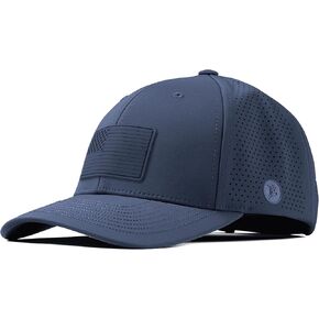 قبعة بيسبول ذات علامة تجارية Bills Old Glory Stealth PVC Elite منحنية، قفل خلفي، خفيفة الوزن ومريحة
