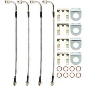 AUTOKAY Front & Rear Brake Lines for Jeep Wrangler JK 2007-2018 Stainless LW72CR