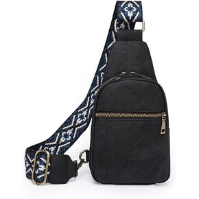 Small Sling Bag for Women Men Cross Body Bag Trendy Fanny Packs Chest Bag Crossbody Purse for Travel, Blue