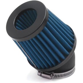 uxcell 48mm Inner Dia 45 Degree Angle Motorcycle Air Intake Filter Cleaner Blue