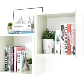 Kaboon Square Cube Shelves Set2, Black Display Shelves Wall Mount 7.75" D x 12.5" W x 12.5" H, (Black, 2 Cubes)