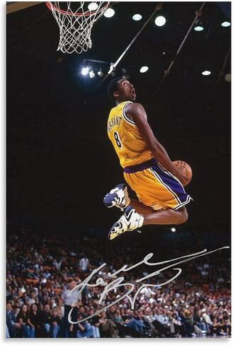 Kobe Bryant Poster Wall Art Canvas Print Poster Home Bathroom Bedroom Office Living Room Decor Canvas Poster Unframe:12x18inch(30x45cm) in Kuwait
