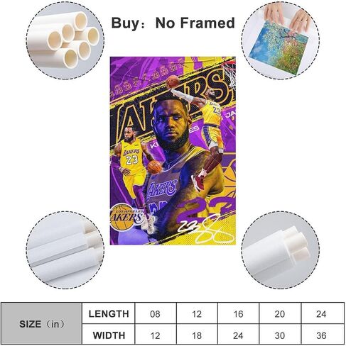 Kobe Bryant Poster Wall Art Canvas Print Poster Home Bathroom Bedroom Office Living Room Decor Canvas Poster Unframe:12x18inch(30x45cm) in Kuwait