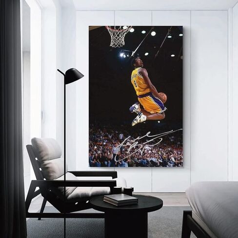 Kobe Bryant Poster Wall Art Canvas Print Poster Home Bathroom Bedroom Office Living Room Decor Canvas Poster Unframe:12x18inch(30x45cm) in Kuwait