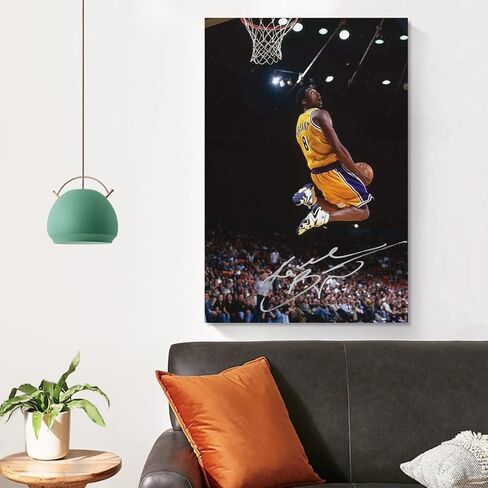 Kobe Bryant Poster Wall Art Canvas Print Poster Home Bathroom Bedroom Office Living Room Decor Canvas Poster Unframe:12x18inch(30x45cm) in Kuwait