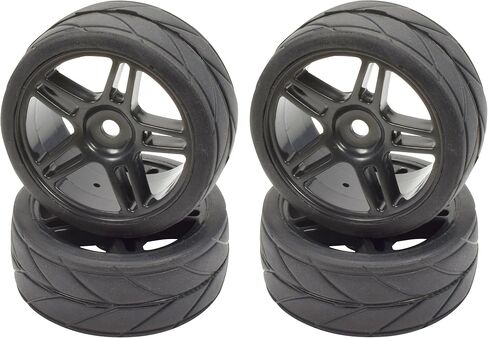 منتجات Apex RC 1/10 على الطريق 12 مم أسود سبليت 5 عجلات مطاطية على شكل حرف V (مجموعة من 4) #5001 in Saudi Arabia