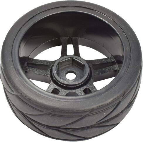 منتجات Apex RC 1/10 على الطريق 12 مم أسود سبليت 5 عجلات مطاطية على شكل حرف V (مجموعة من 4) #5001 in Saudi Arabia