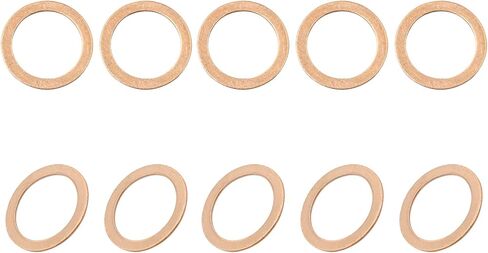22mmx30mmx1mm(IDxODxT) Flat Copper Sealing Washers - 10Pack - Good for Industrial Machinery M22 Screws - Copper Flat Ring Gaskets in Saudi Arabia