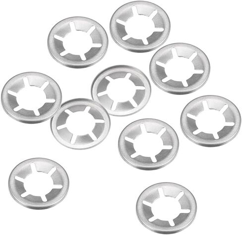 uxcell M16 Star Locking Washer 15.3mm I.D. 28mm O.D. Internal Tooth Lock Washers Push-On Locking Speed Clip 304 Stainless Steel 10pcs in Saudi Arabia