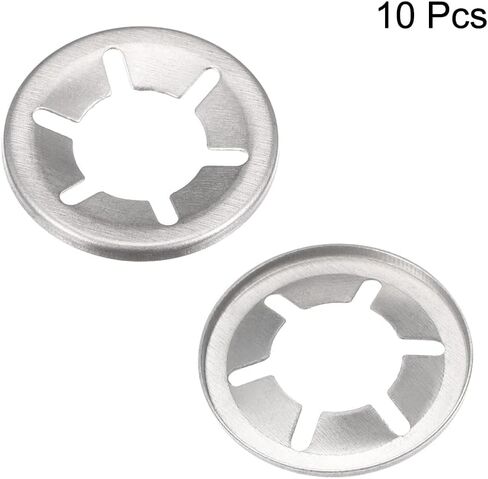 uxcell M16 Star Locking Washer 15.3mm I.D. 28mm O.D. Internal Tooth Lock Washers Push-On Locking Speed Clip 304 Stainless Steel 10pcs in Saudi Arabia