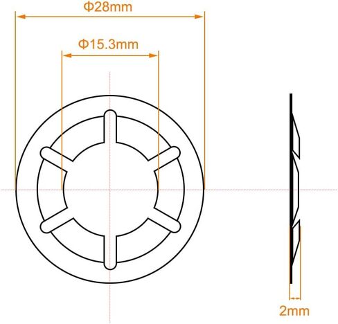 uxcell M16 Star Locking Washer 15.3mm I.D. 28mm O.D. Internal Tooth Lock Washers Push-On Locking Speed Clip 304 Stainless Steel 10pcs in Saudi Arabia