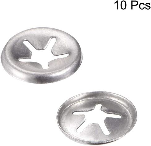 uxcell M16 Star Locking Washer 15.3mm I.D. 28mm O.D. Internal Tooth Lock Washers Push-On Locking Speed Clip 304 Stainless Steel 10pcs in Saudi Arabia