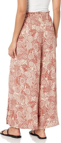 Angie Women's Tie Waistband Printed Pants with Front Slits in Saudi Arabia