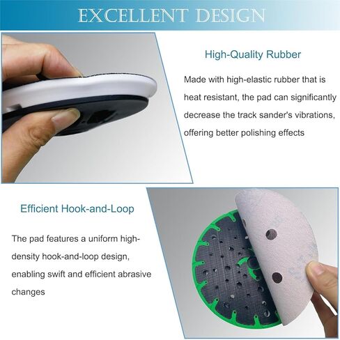 وسادة صنفرة بديلة ناعمة مقاس 6 بوصات لـ Festool ETS 150/3 EQ، ETS 150/5 EQ، ETS EC 150/3 EQ، ETS EC 150/5 EQ آلات الصنفرة ذات المدار العشوائي - عبوة واحدة in Kuwait