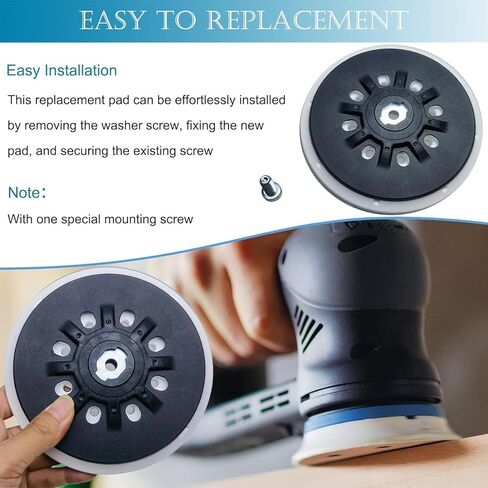 وسادة صنفرة بديلة ناعمة مقاس 6 بوصات لـ Festool ETS 150/3 EQ، ETS 150/5 EQ، ETS EC 150/3 EQ، ETS EC 150/5 EQ آلات الصنفرة ذات المدار العشوائي - عبوة واحدة in Kuwait