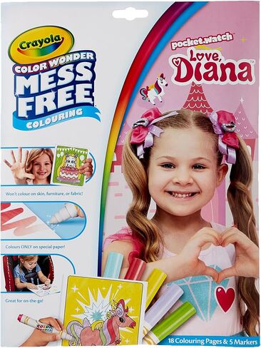 CRAYOLA Colour Wonder Love Diana, Mess Free Colouring Pages With 5 Markers Included, 23 Piece Set in Saudi Arabia