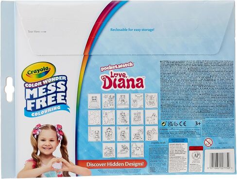 CRAYOLA Colour Wonder Love Diana, Mess Free Colouring Pages With 5 Markers Included, 23 Piece Set in Saudi Arabia