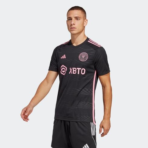 adidas Men's Soccer 23/24 Inter Miami Away Jersey - Glittering Pink Details and Moisture-Wicking AEROREADY in Saudi Arabia