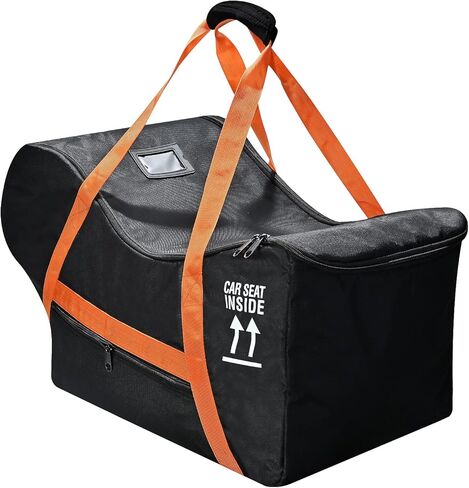 Padded Car Seat Travel Bag Fits Chicco Keyfit 30 And Base,Nuna Pipa Car Seat,Infant Gate Check Bag For Air Travel,Side Pocket,4 Protective Feet Sliding Pad。 in Kuwait