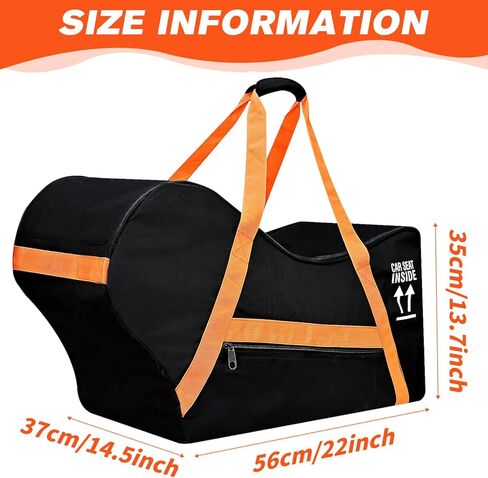 Padded Car Seat Travel Bag Fits Chicco Keyfit 30 And Base,Nuna Pipa Car Seat,Infant Gate Check Bag For Air Travel,Side Pocket,4 Protective Feet Sliding Pad。 in Kuwait