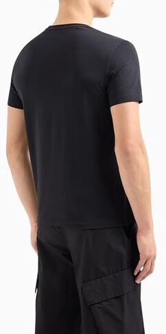 A｜X ARMANI EXCHANGE Men's Regular Fit Cotton Side Logo Print Tee in Saudi Arabia