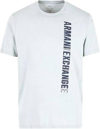 A｜X ARMANI EXCHANGE Men's Regular Fit Cotton Side Logo Print Tee in Saudi Arabia