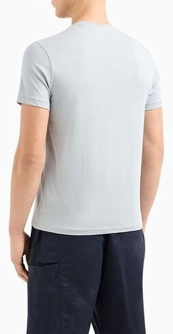 A｜X ARMANI EXCHANGE Men's Regular Fit Cotton Side Logo Print Tee in Saudi Arabia