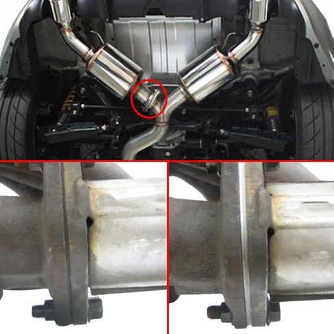 Exhaust Flange 2-Bolt 2.5 Inch Exhaust Flange Gasket Connection Kit Replacement for Subaru Acura Honda VW GMC Lexus Toyota GS350 ES350 Tundra Odyssey 63.5mm in Saudi Arabia