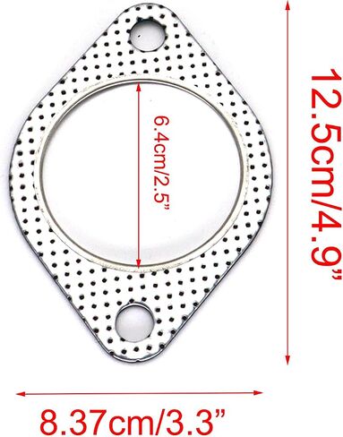 Exhaust Flange 2-Bolt 2.5 Inch Exhaust Flange Gasket Connection Kit Replacement for Subaru Acura Honda VW GMC Lexus Toyota GS350 ES350 Tundra Odyssey 63.5mm in Saudi Arabia