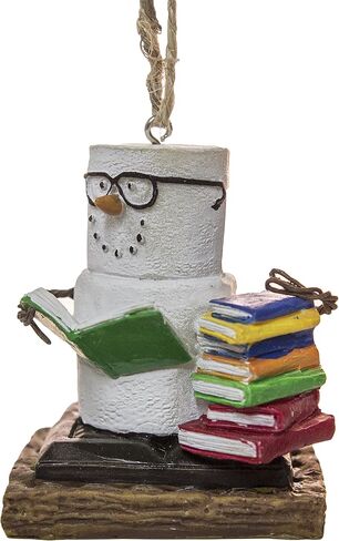 الغرب الأوسط-CBK S'Mores Book Lovers Book Nerd عيد الميلاد/زخرفة يومية، راتينج in Saudi Arabia