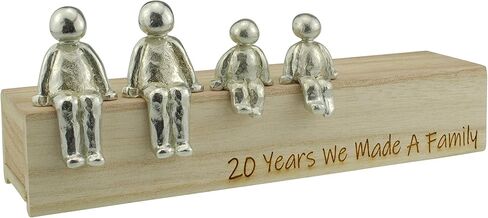 20th Anniversary Idea - 20 Years We Made A Family Metal Ornament - Choose Your Family Combination (1 Child) in Kuwait