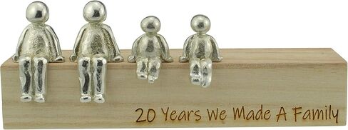 20th Anniversary Idea - 20 Years We Made A Family Metal Ornament - Choose Your Family Combination (1 Child) in Kuwait