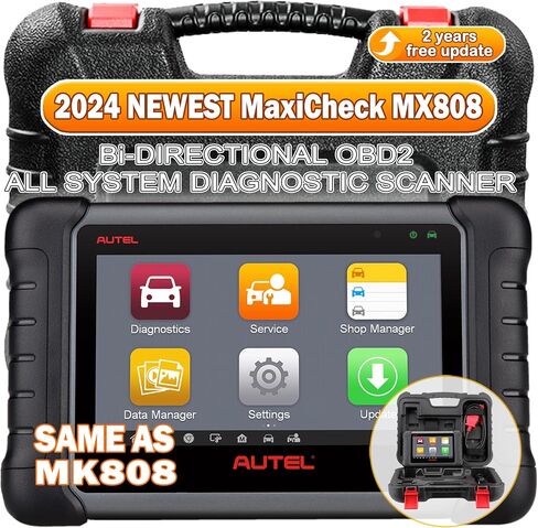 Autel MaxiCheck MX808, Autel Scanner, 2024 Bi-Directional Tool, 2 Year Free Update OBD2 Scanner for All Vehicles All System Diagnostic Tool Bi-Directional Control Same as MaxiCOM MK808 Lite MX900 in Saudi Arabia