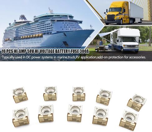 300A 58V MRBF Terminal Fuse Block 10Pcs Hi-Amp Hi-Voltage Rated Battery Fuse for Boat Truck RV Construction Vehicles in Kuwait