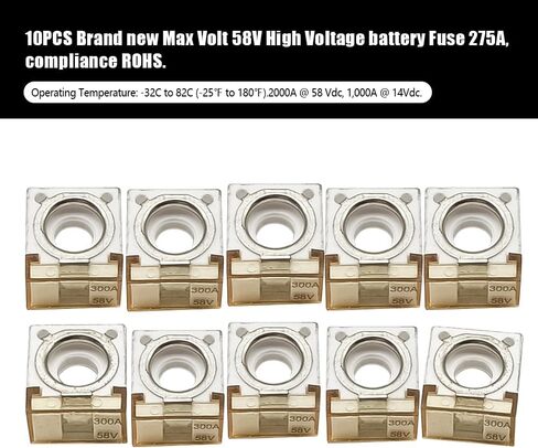 300A 58V MRBF Terminal Fuse Block 10Pcs Hi-Amp Hi-Voltage Rated Battery Fuse for Boat Truck RV Construction Vehicles in Kuwait