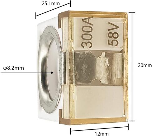 300A 58V MRBF Terminal Fuse Block 10Pcs Hi-Amp Hi-Voltage Rated Battery Fuse for Boat Truck RV Construction Vehicles in Kuwait