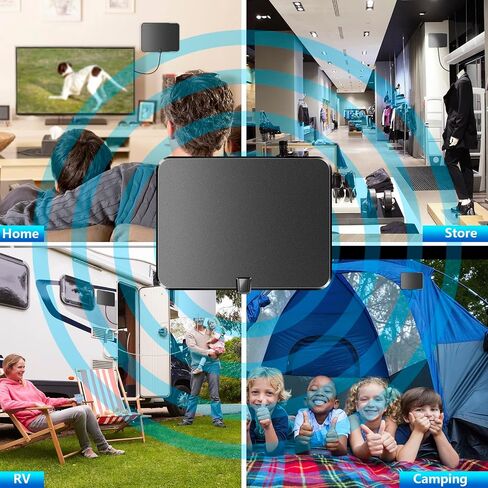 TV Antenna Indoor, HD Antenna for Smart TV Amplified HD Digital TV Antenna Long 420+ Miles Range,Signal Booster 36FT Coax HDTV Cable,Digital Antenna for TV Support 4K 1080p Antenna TV HD Indoor in Saudi Arabia