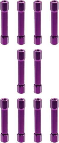 10 قطعة M3 × 12 مللي متر عمود فاصل ألومنيوم سداسي الشكل صامولة سداسية سوداء فاصل ألومنيوم لطائرة RC، طائرة رباعية FPV in Kuwait