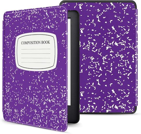 TNP Case for All New Kindle 10th Generation Gen 2019 Release - Will Not Fit Kindle Paperwhite or Oasis, Smart Cover with Auto Sleep & Wake for Amazon 6" Display E-Reader (Composition Book Purple) in Saudi Arabia